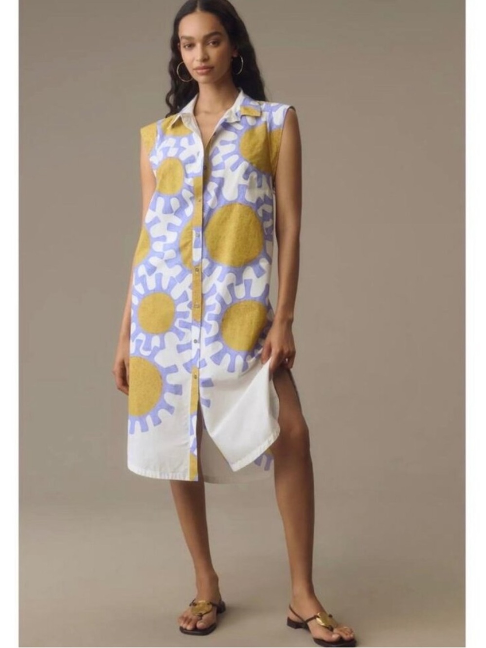 nwt ANTHROPOLOGIE MAEVE XS The Lillian Cap Sleeve shirt dress